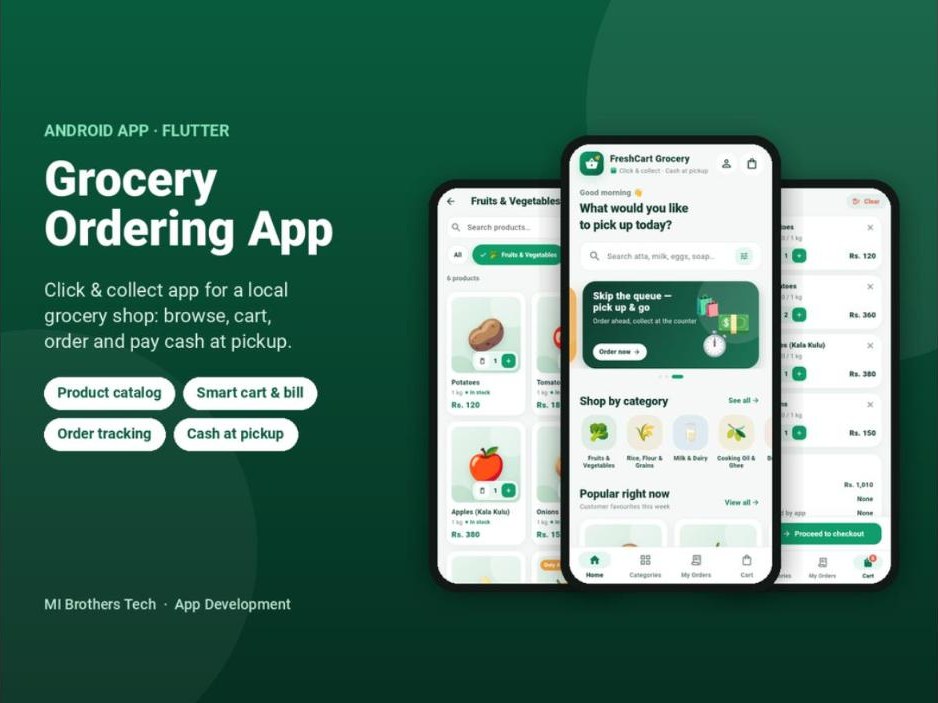 FreshCart Grocery Ordering App — project cover